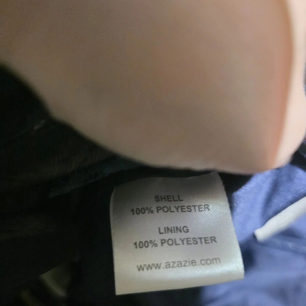 Azazie Midnight Blue Lace Midi Dress PTP 17 Length 40 - Size XSmall - EUC - Picture 4 of 5